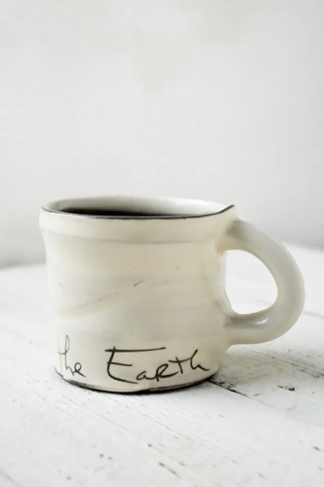 Love the Earth Mug Hand Painted Ceramic