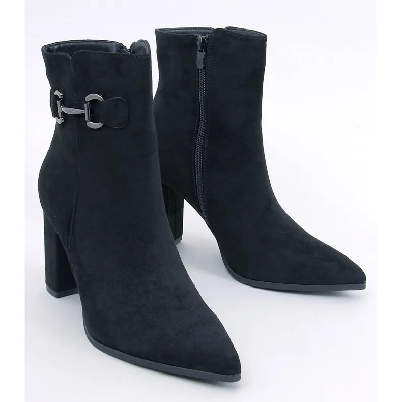 Mahoni Black suede ankle boots