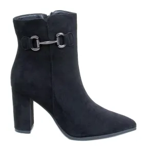 Mahoni Black suede ankle boots