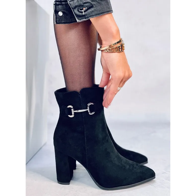 Mahoni Black suede ankle boots