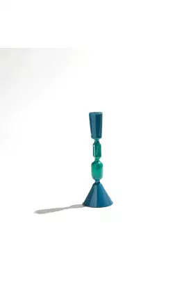 MARIBEL TALL CANDLE HOLDER TEAL