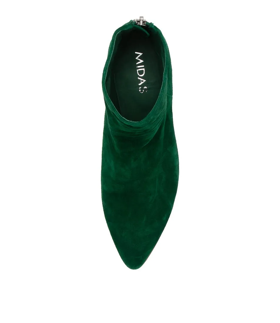 MIDAS Nellie Emerald Suede Ankle Boots