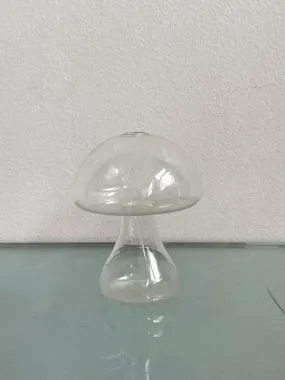 MINI GLASS MUSHROOM ROUND VASE - CLEAR