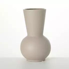 Modern Matte Gray Gourd Vase