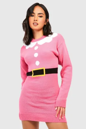 Mrs Claus Christmas Sweater Dress