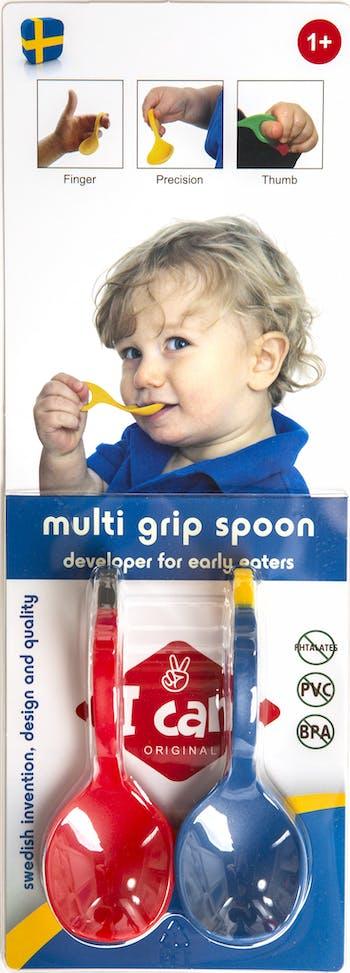 Multi grip spoon red/blue