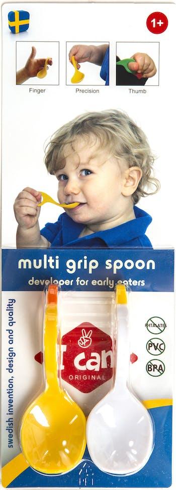 Multi grip spoon yellow / white