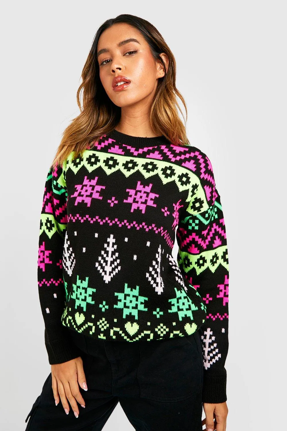 Neon Fairisle Christmas Sweater