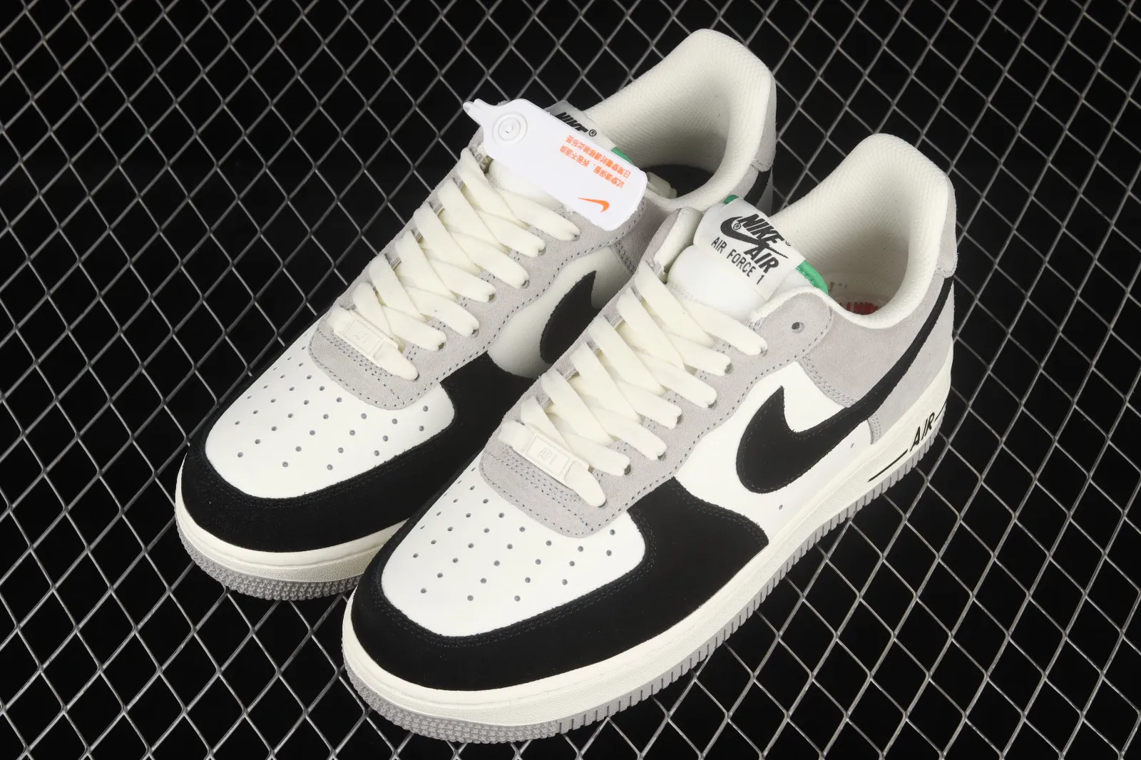 Nike Air Force 1 07 Low Black Light Grey White Shoes DQ2396-026