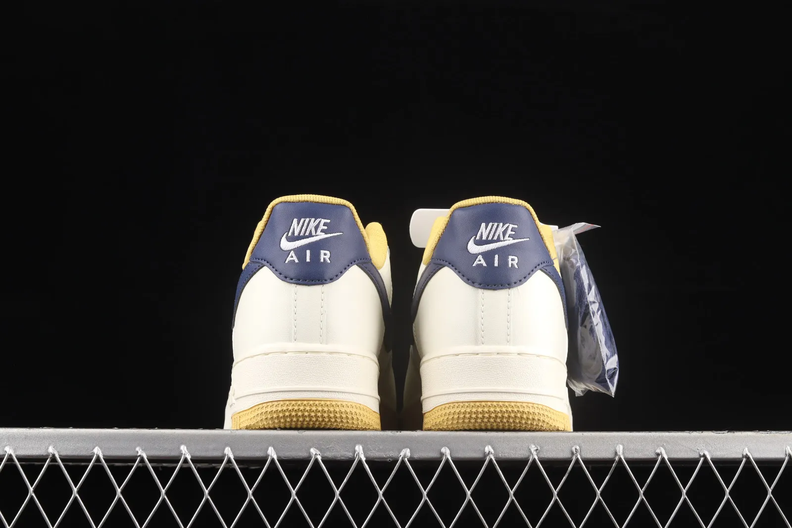 Nike Air Force 1 07 Low White Yellow Dark Blue Shoes AO2288-111