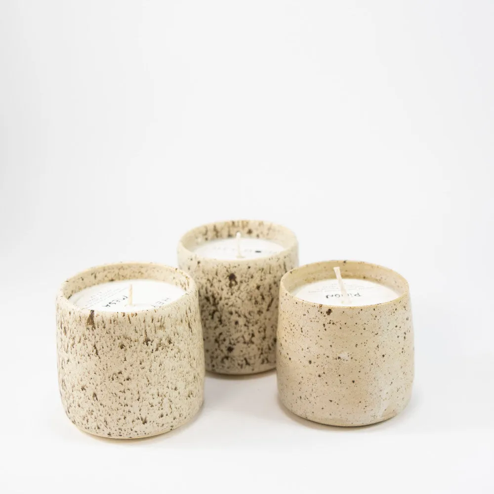 Palo Santo Soy Candle in Speckled Ceramic Jar 8.4 oz