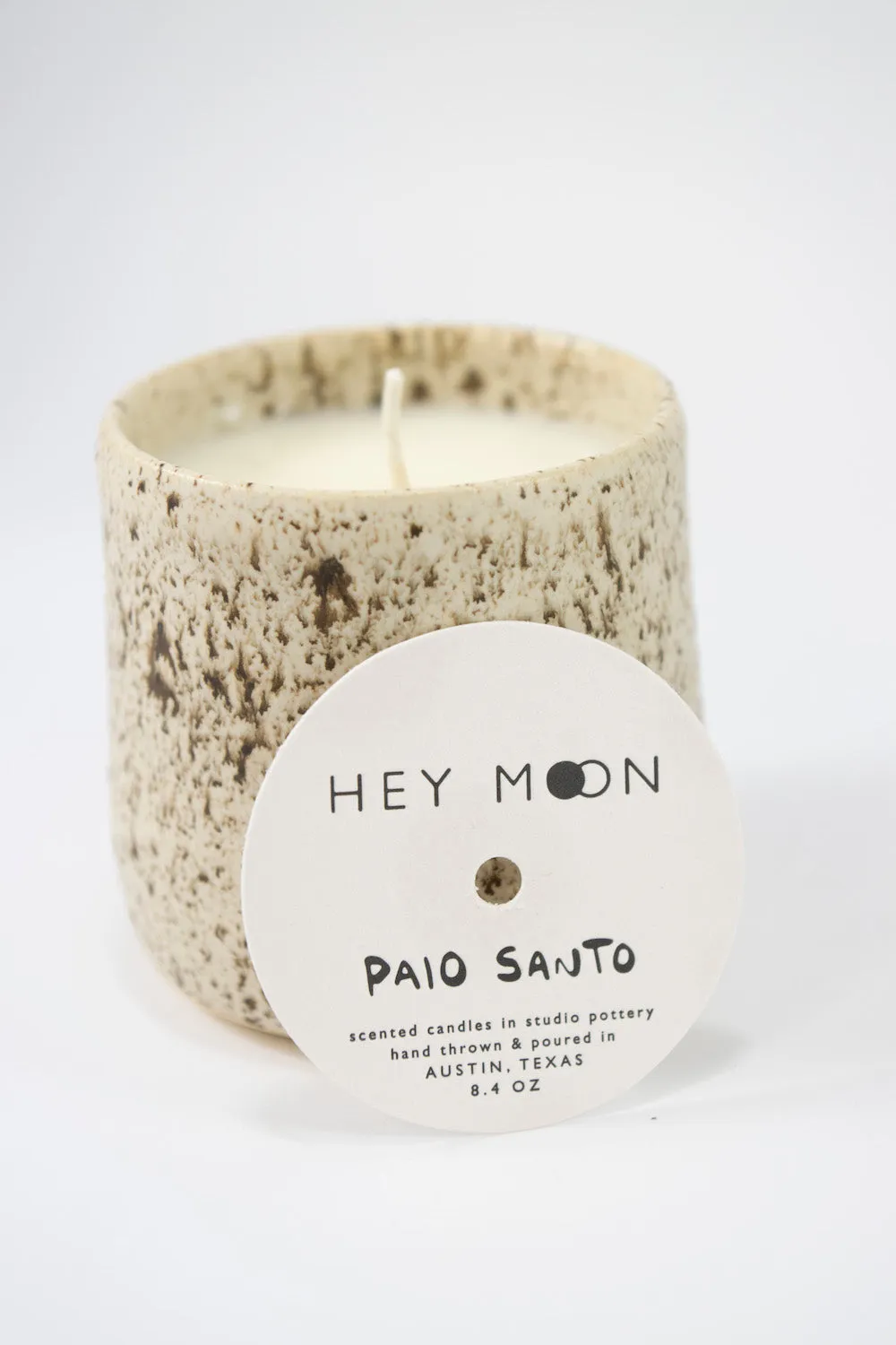 Palo Santo Soy Candle in Speckled Ceramic Jar 8.4 oz