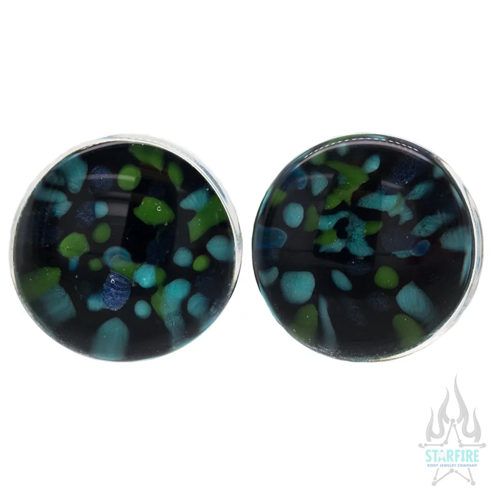 Pebble Glass Plugs - Water