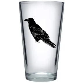 Perched Raven Pint Glass