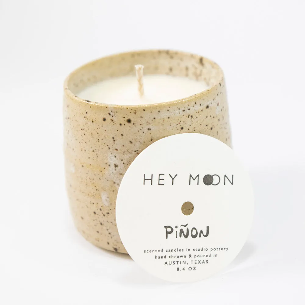 Pinon Soy Candle in Speckled Ceramic Jar 8.4 oz