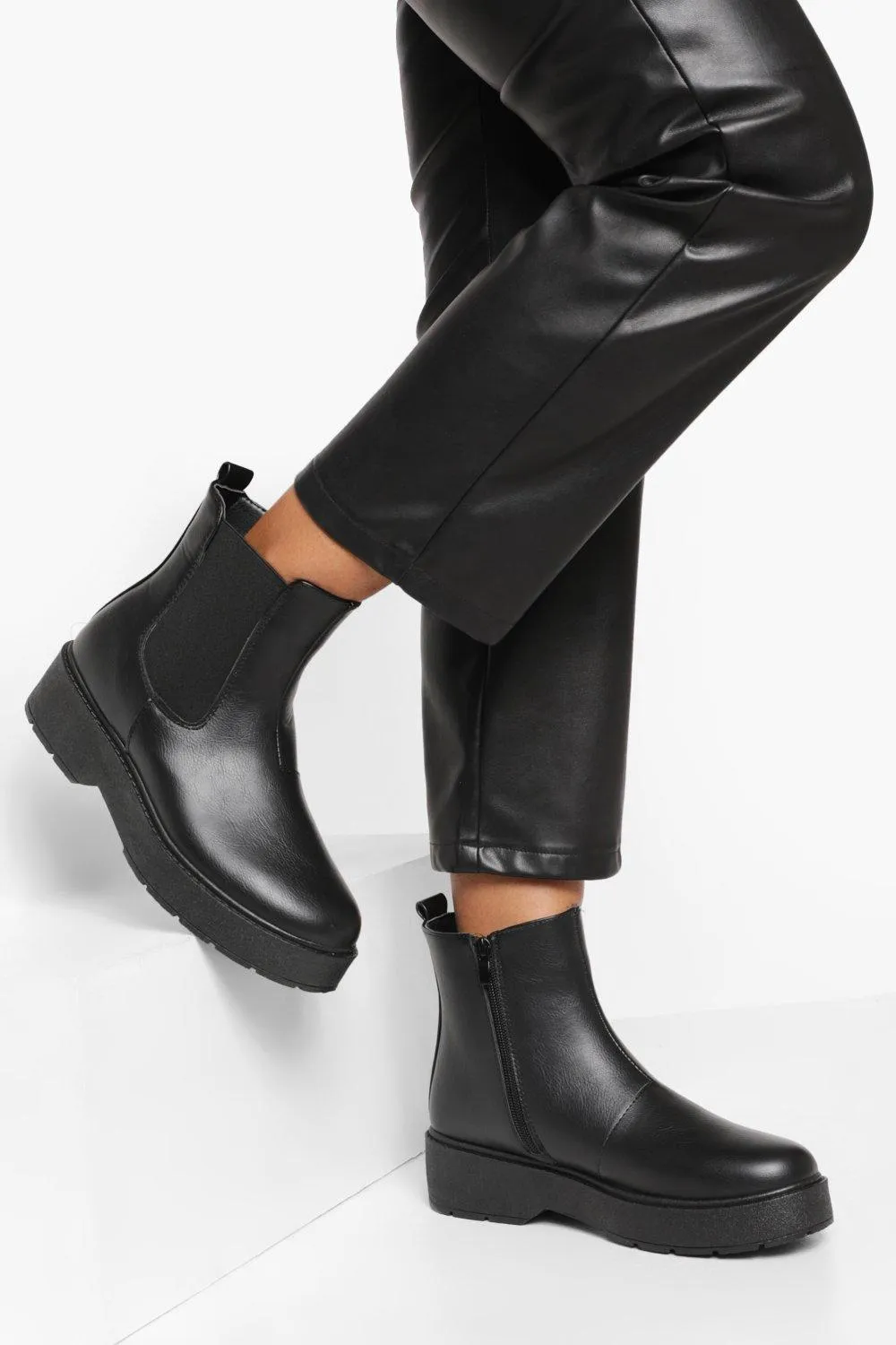 Platform Chunky Chelsea Boots