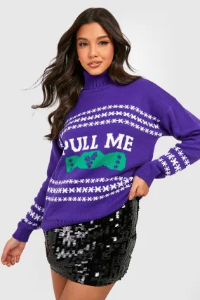 Pull Me Turtleneck Christmas Sweater