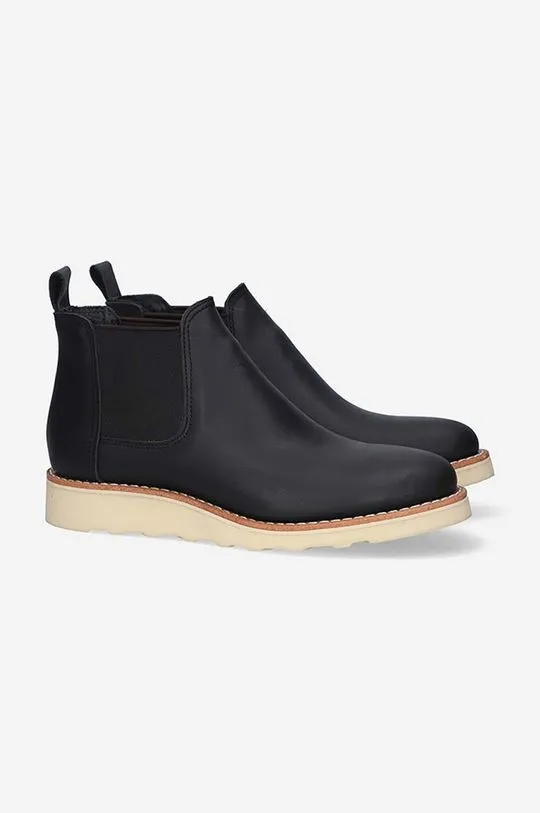 Red Wing leather chelsea boots women's black color