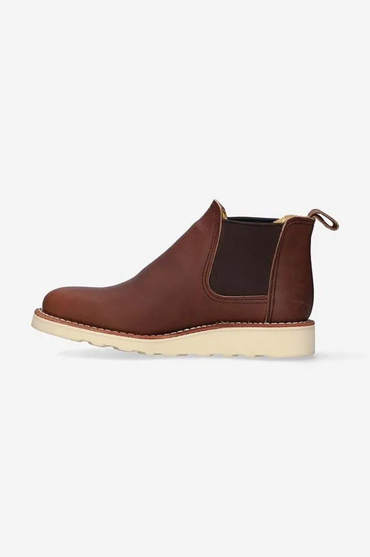 Red Wing leather chelsea boots women's brown color