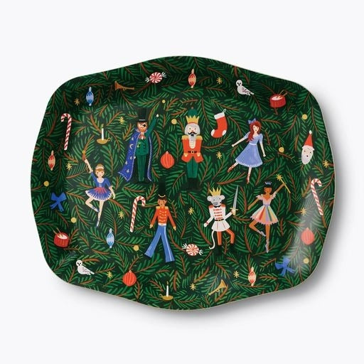 Rifle Paper Co. - Evergreen Nutcracker Serving Tray