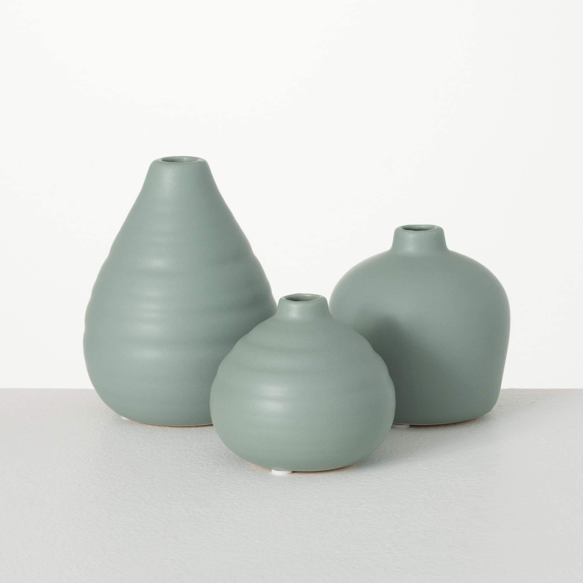 Sage Compact Vase Set Of 3