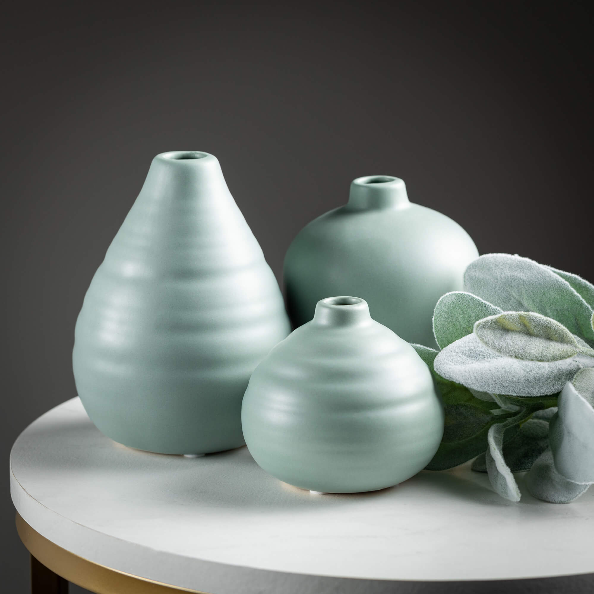 Sage Compact Vase Set Of 3