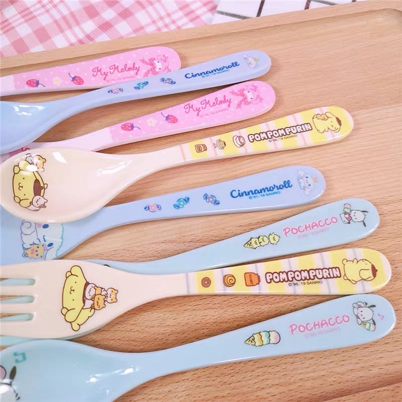 Sanrio family spoon and folk cutlery