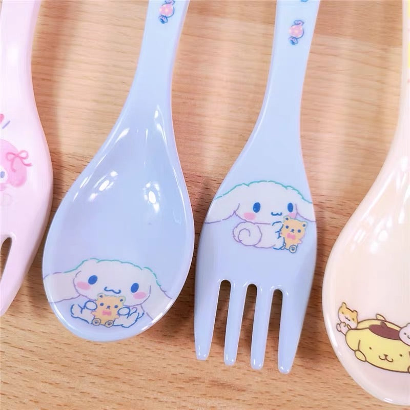 Sanrio family spoon and folk cutlery