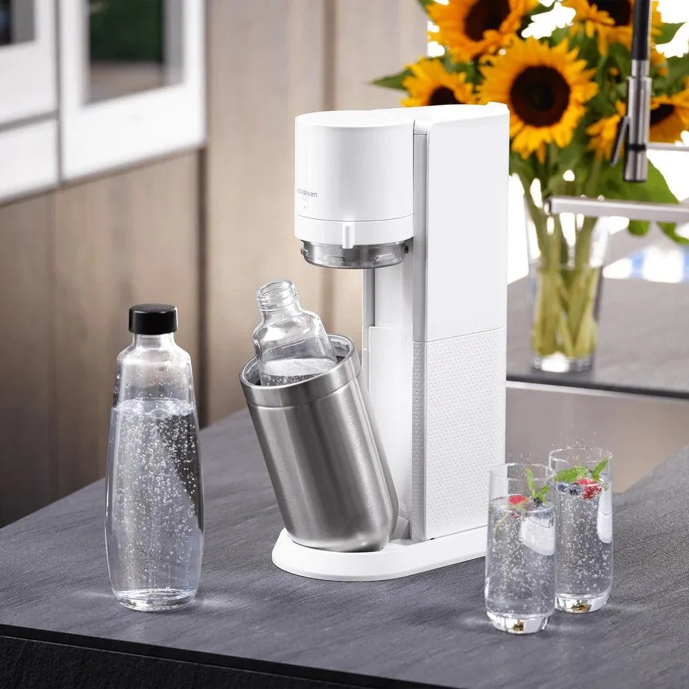 Sodastream Duo Starter Pack Soft Fizzy Drink Sparkling Maker Soda Stream White