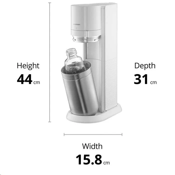 Sodastream Duo Starter Pack Soft Fizzy Drink Sparkling Maker Soda Stream White