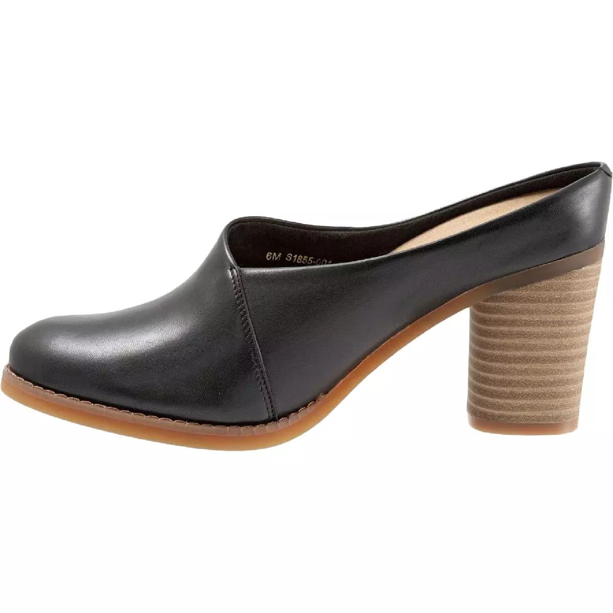 SoftWalk Womens Keya Leather Slip On Mules