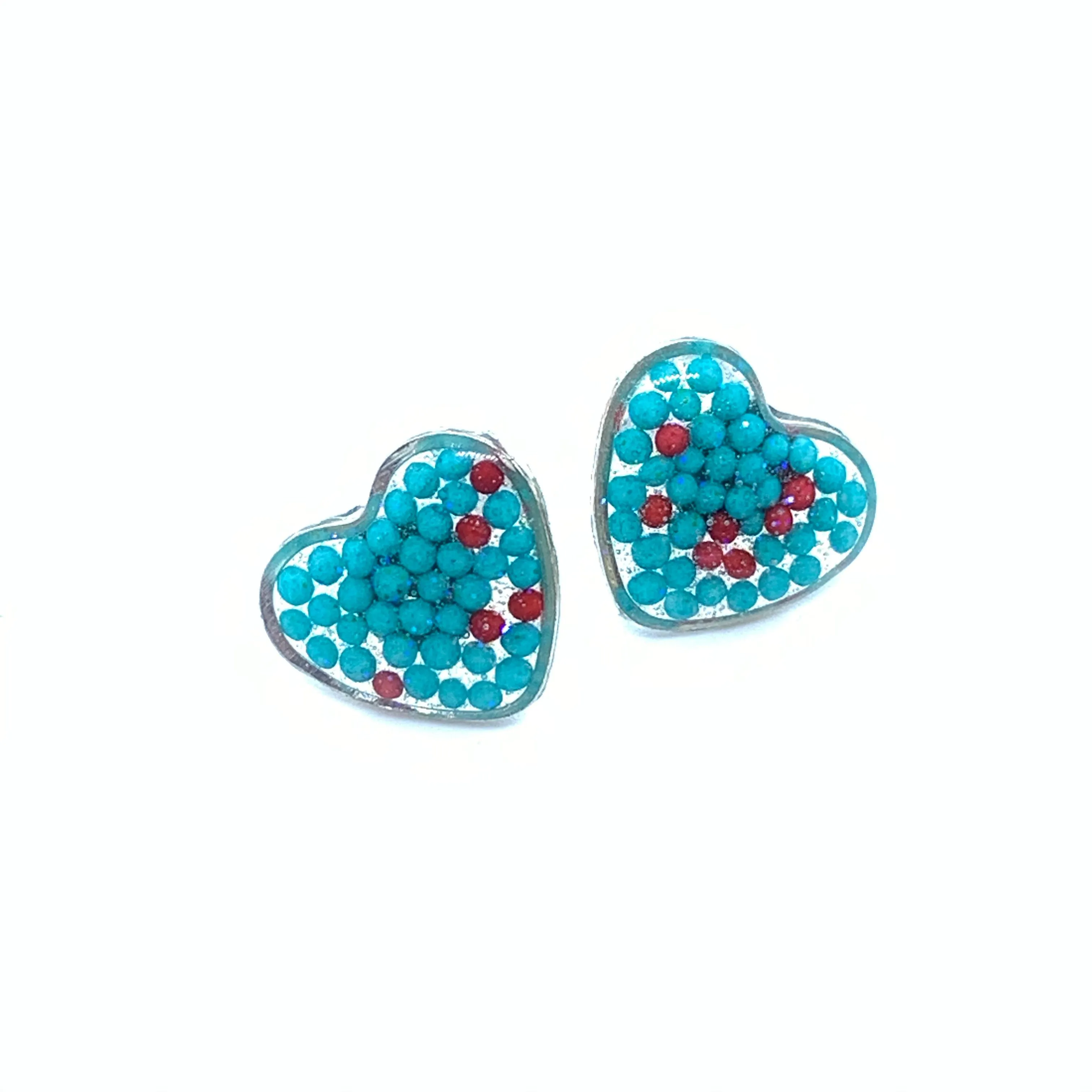 Sprinkle Heart Studs