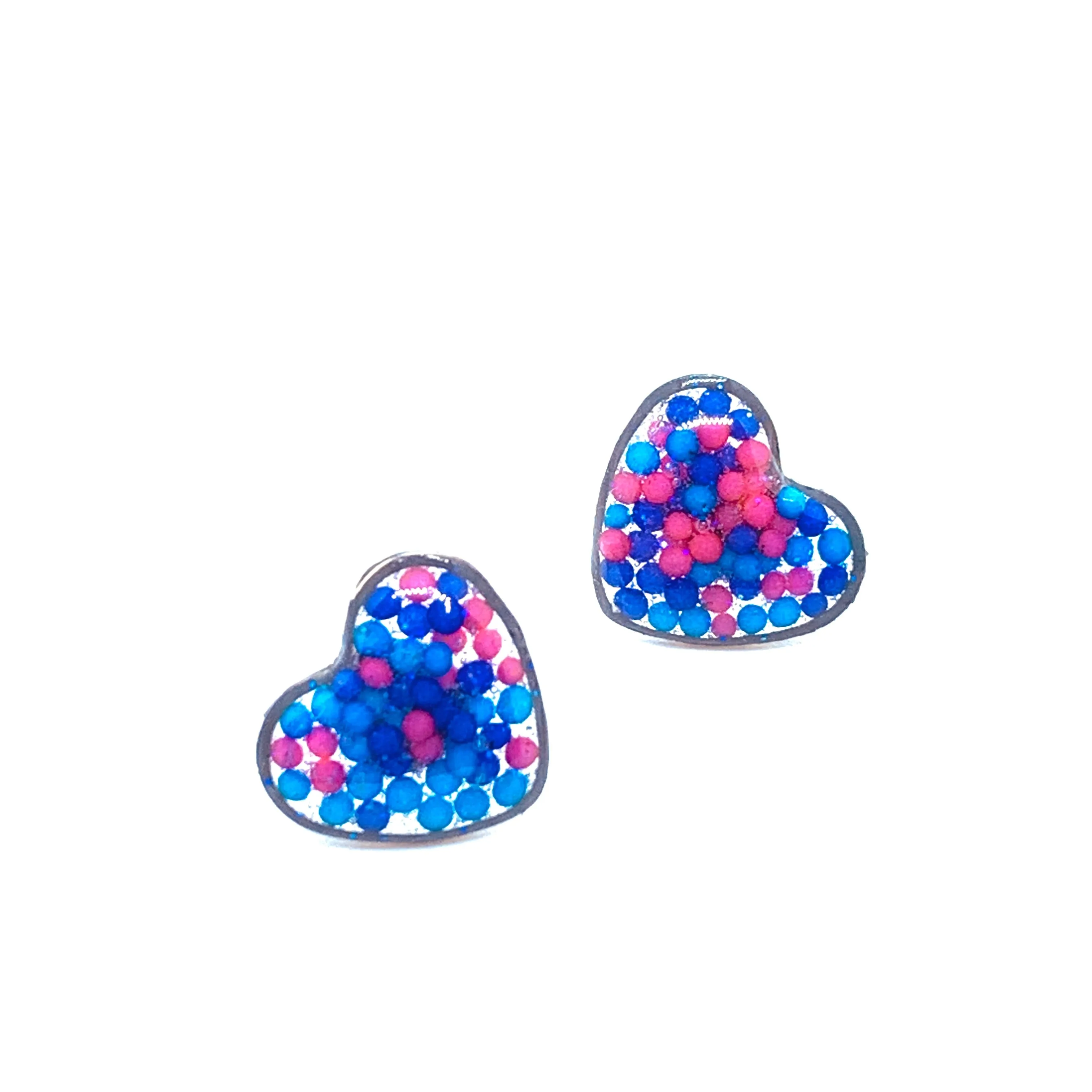 Sprinkle Heart Studs