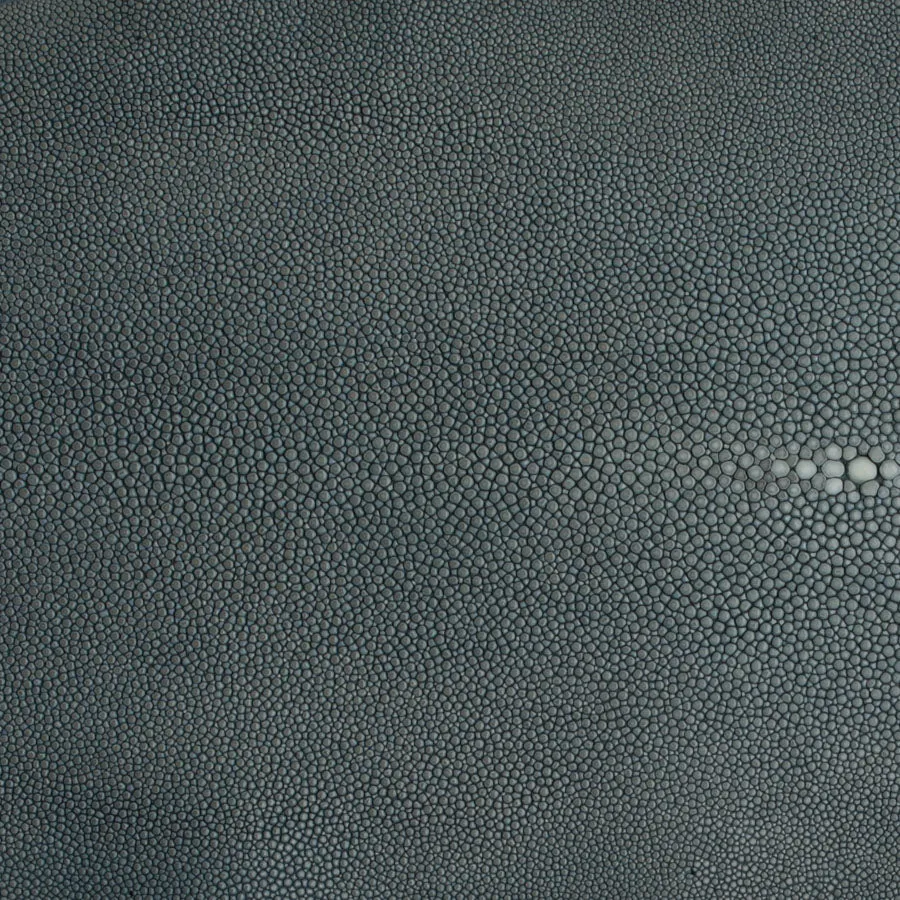 Stainless Steel & Shagreen Ottoman Tray 24 x 24