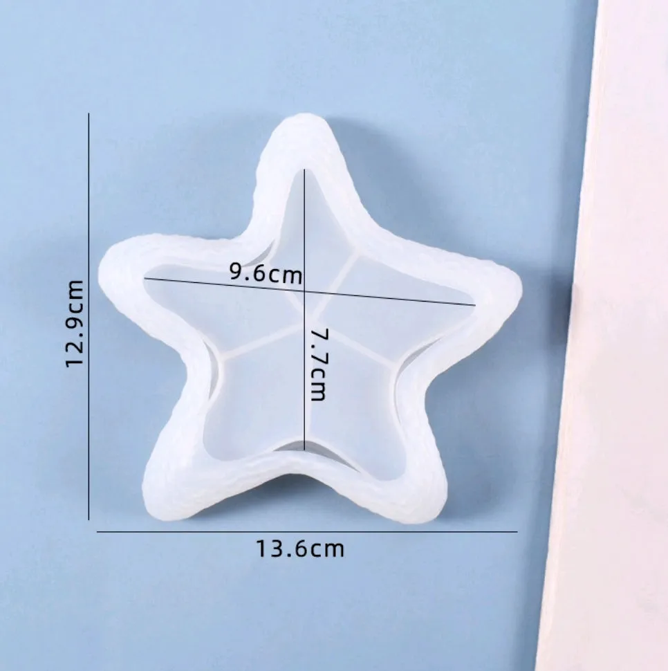 Star Fish Trinket Plate tray container Silicone Mold