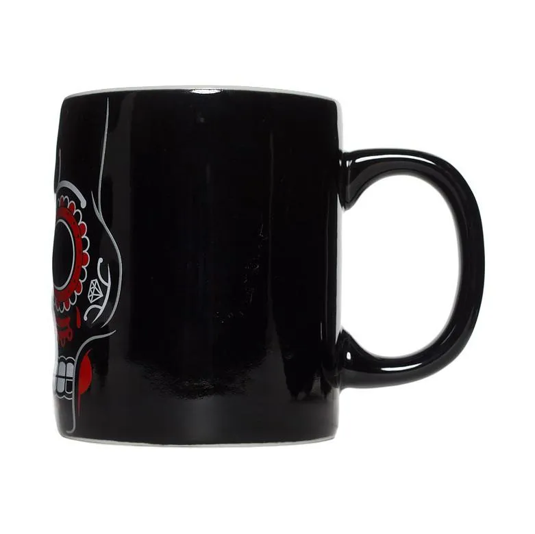 Sugar Skull Mug - Black