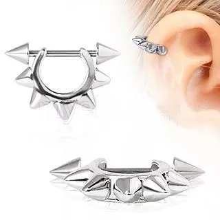 Surgical Steel Metal Spike Cartilage Cuff