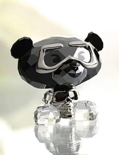 Swarovski Crystal LOVLOTS Figurine BO BEAR HEAVY METAL #1143383