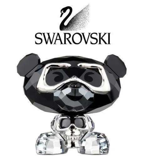 Swarovski Crystal LOVLOTS Figurine BO BEAR HEAVY METAL #1143383