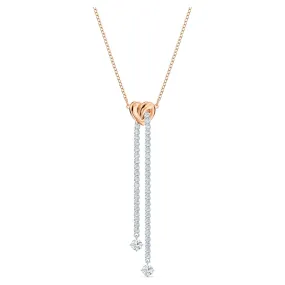 Swarovski Lifelong Heart Y necklace Heart, White, Mixed metal finish -5517952