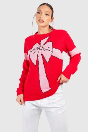 Tall Ribbon Christmas Sweater