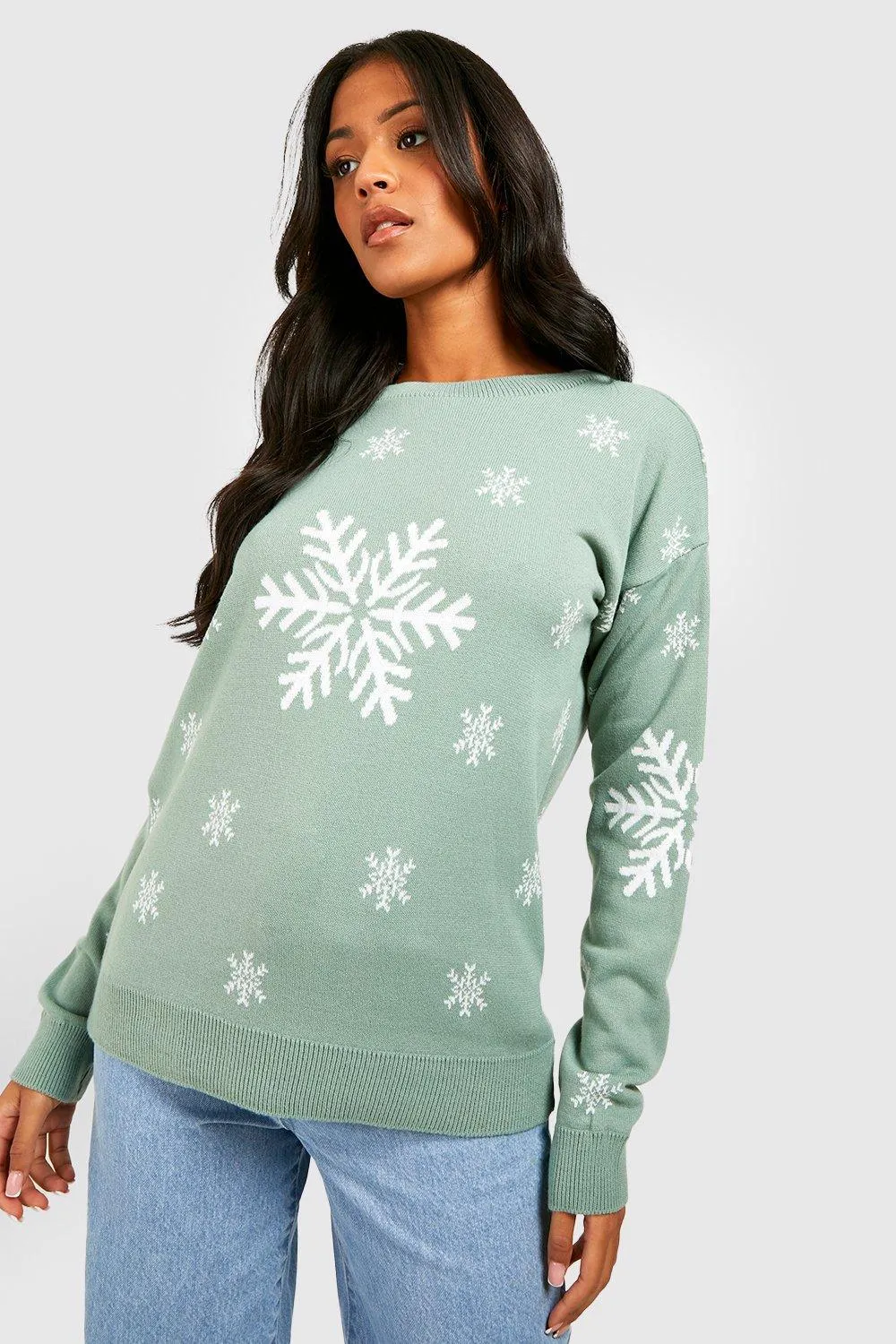 Tall Snowflake Christmas Sweater