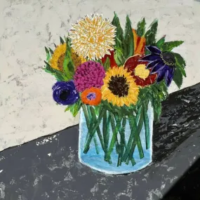 Tami's Infinite Designs - Flowers in Clear Vase