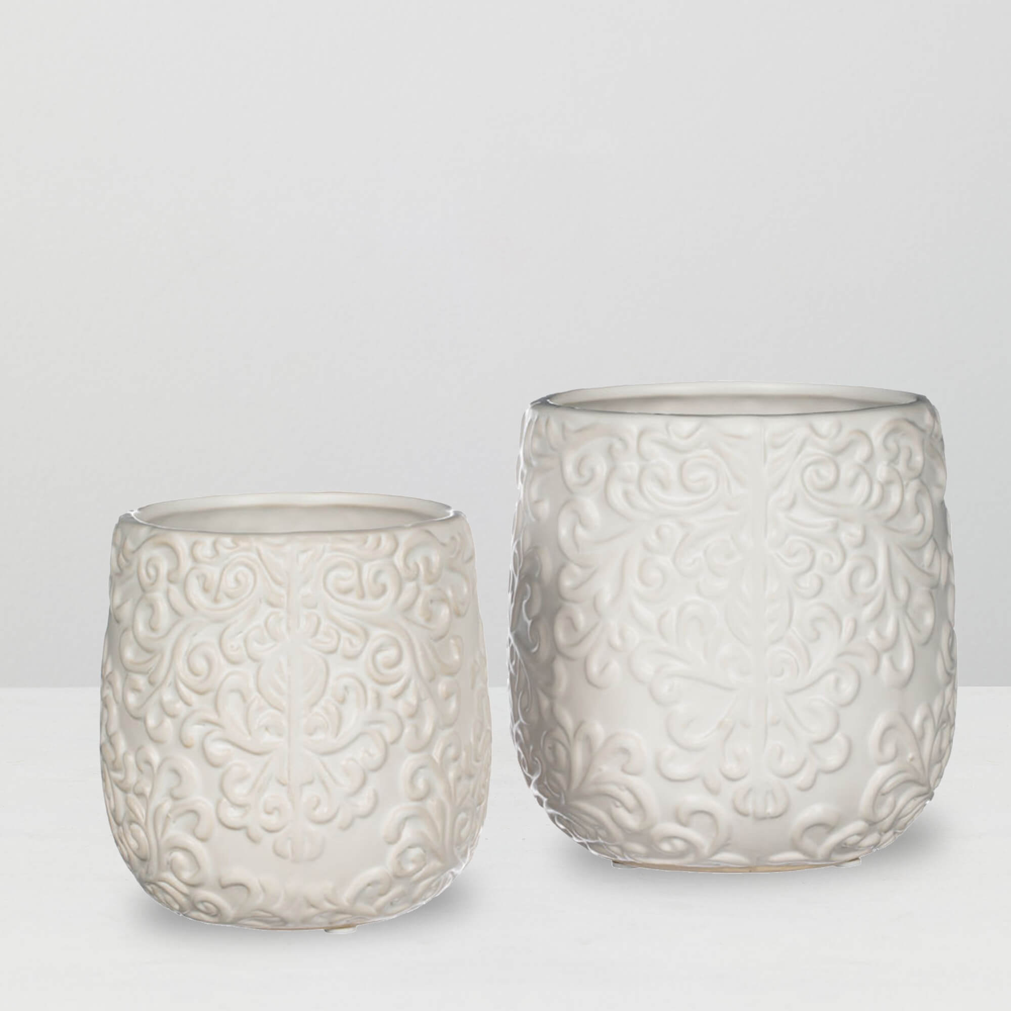 Textured Finish Vase Set Of 2