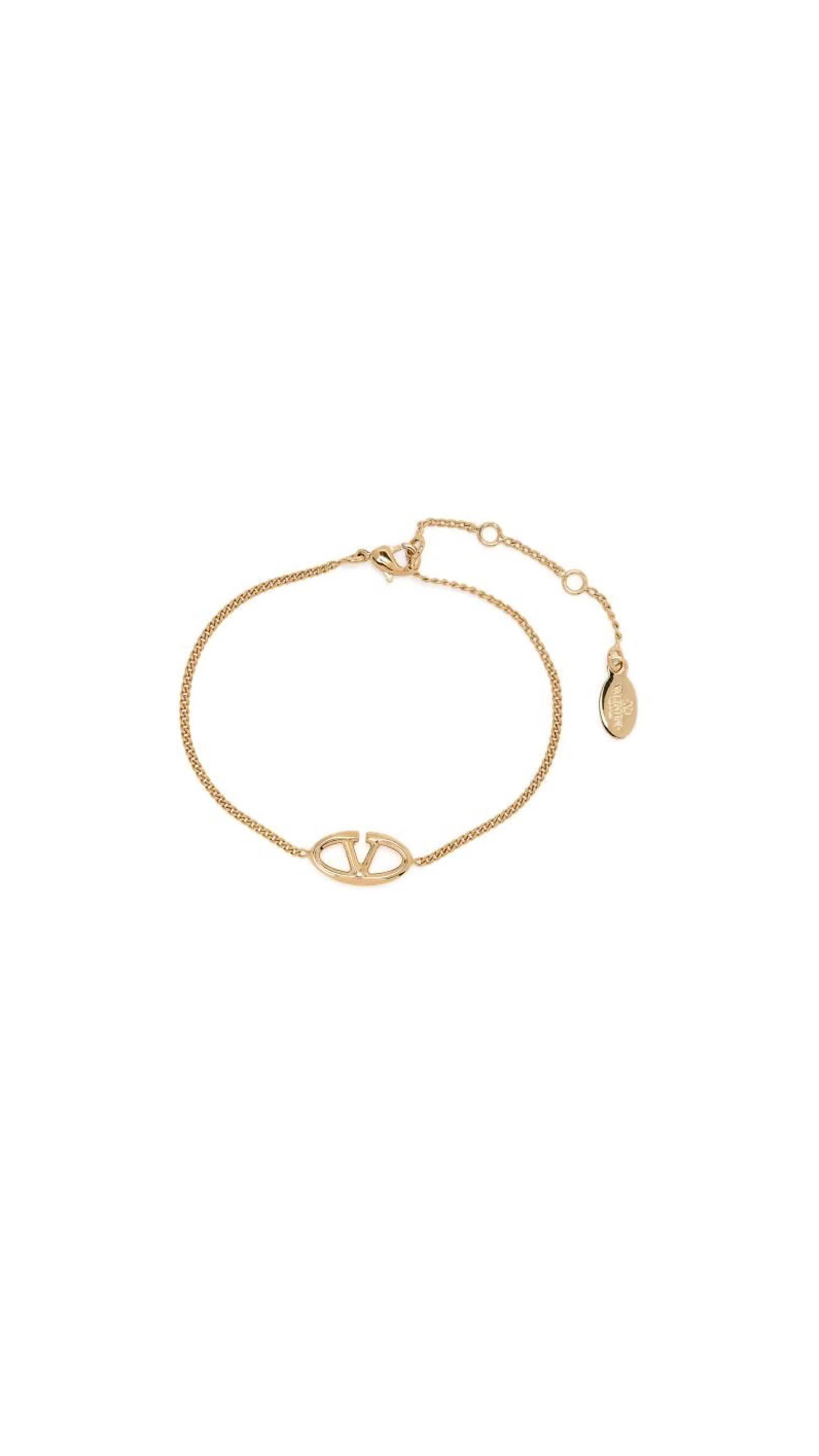 The Bold VLogo Metal Bracelet - Gold