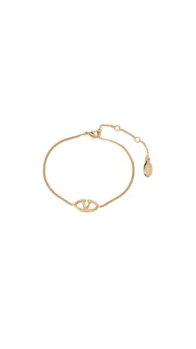 The Bold VLogo Metal Bracelet - Gold