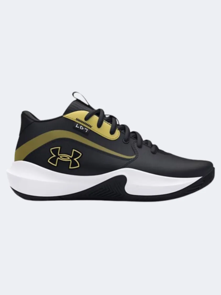 Under Armour Lockdown 7 Gs-Boys Basketball Shoes Black/Metallic Gold