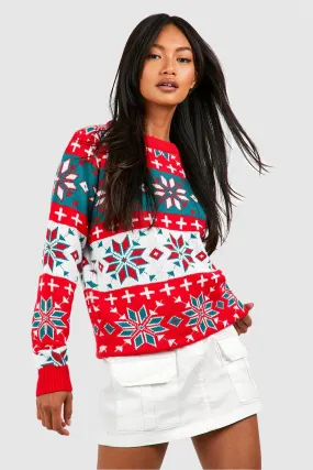 Vintage Snowflake Christmas Sweater