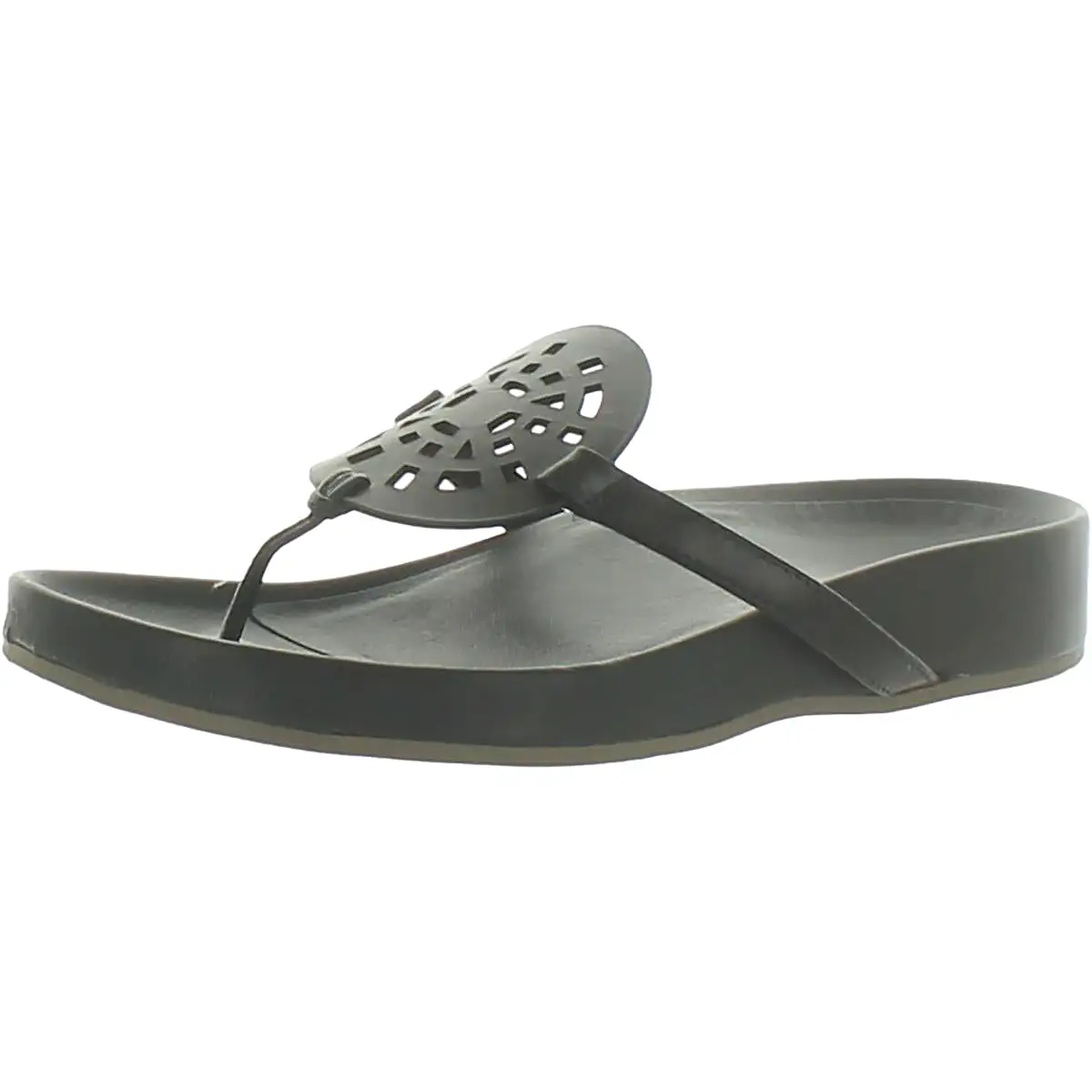 Vionic Womens Solari Leather T-Strap Flip-Flops