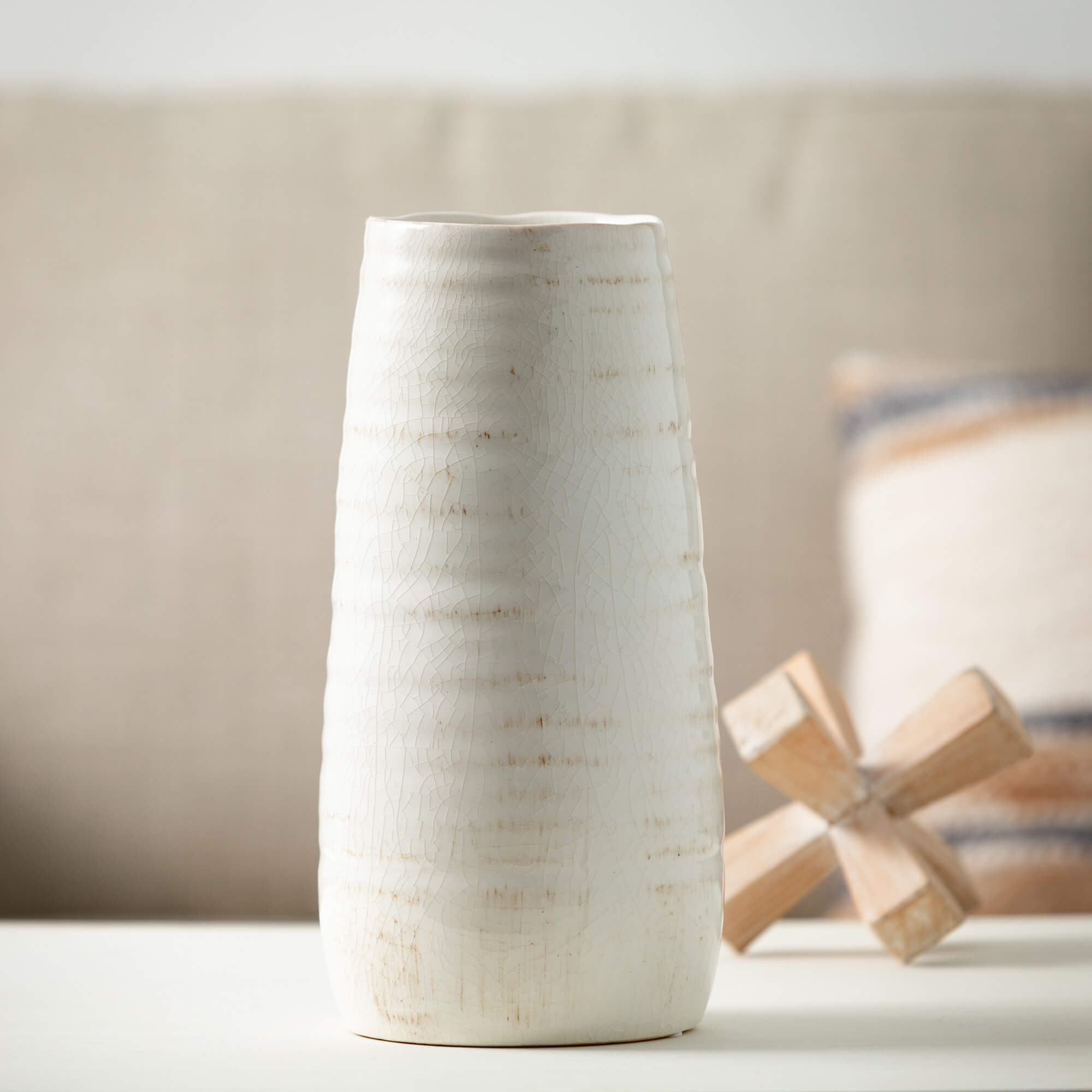 White Glossed Vase